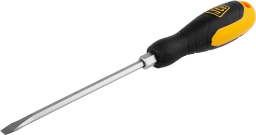 Отвертка JCB, хромомолибденовая сталь S2, двухкомпонентная рукоятка, магнитный наконечник, SL 6,5х150мм