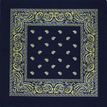 Бандана синяя с бело-жёлтыми капельками