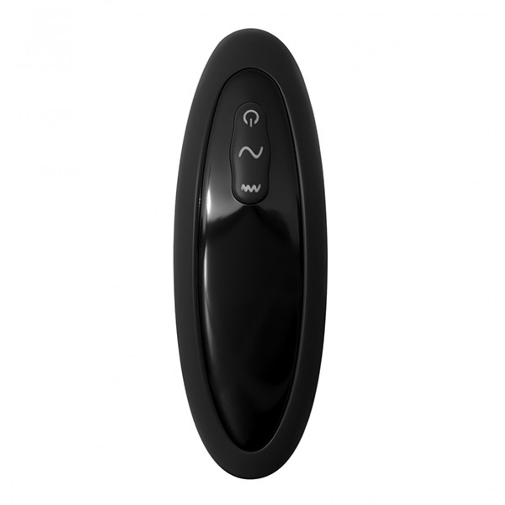 Черный силиконовый вибромассажер простаты 15,2см со стимулирующим шариком PipeDream Anal Fantasy Elite Collection P-Motion Massager 4772-23