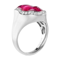 Кольцо с Рубеллитом и Бриллиантами, R0030-13/1