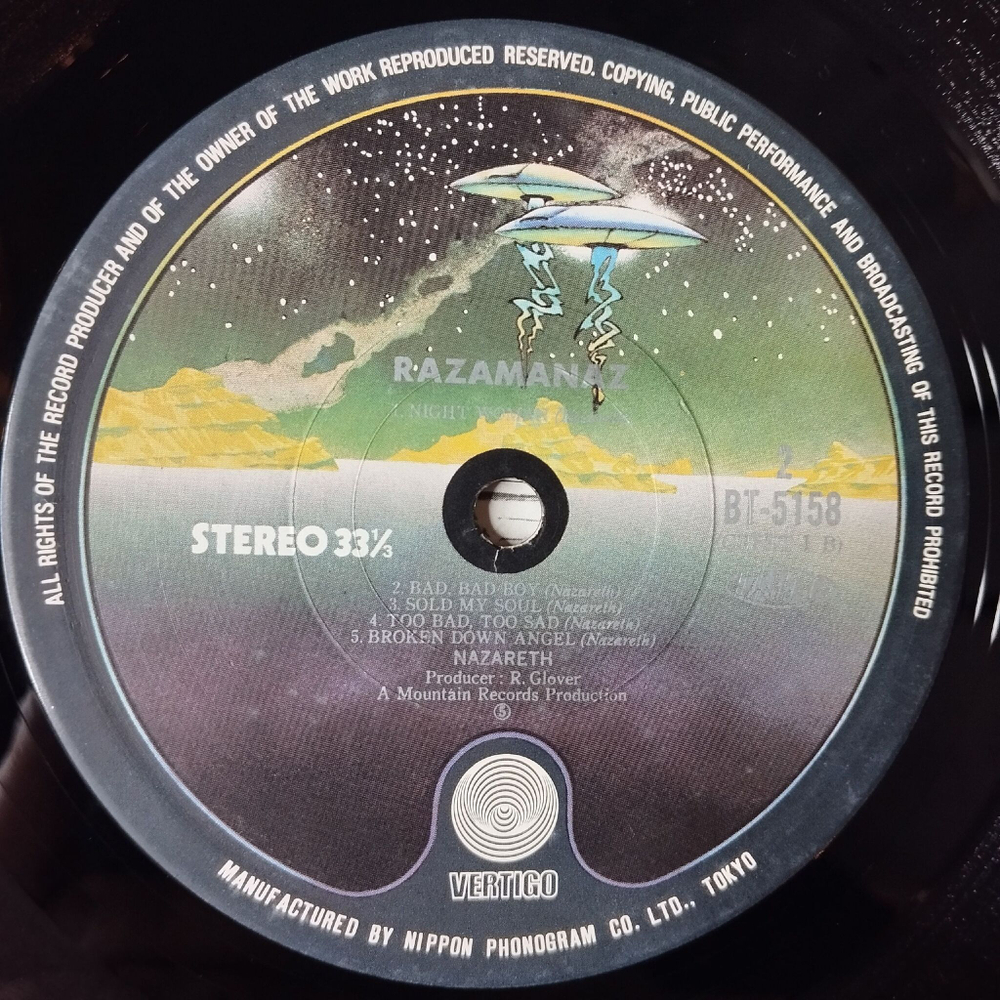 Винтажная виниловая пластинка LP Nazareth Razamanaz (Japan 1978) (No Obi) Night Woman