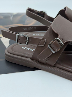 Босоножки женские натуральная кожа арт. PEXL 253-5 цвет "рыжий"