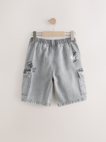 Шорты карго джинсовые для мальчика Next AC5-628, Серый