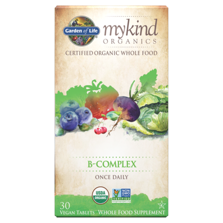 Garden of Life, Растительный комплекс витамина B, mykind Organics B-Complex Once Daily, 30 вегетарианских таблеток