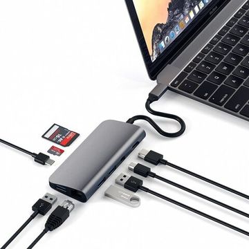 Мульти Хаб Satechi Aluminum Type-C Multimedia Adapter серый космос
