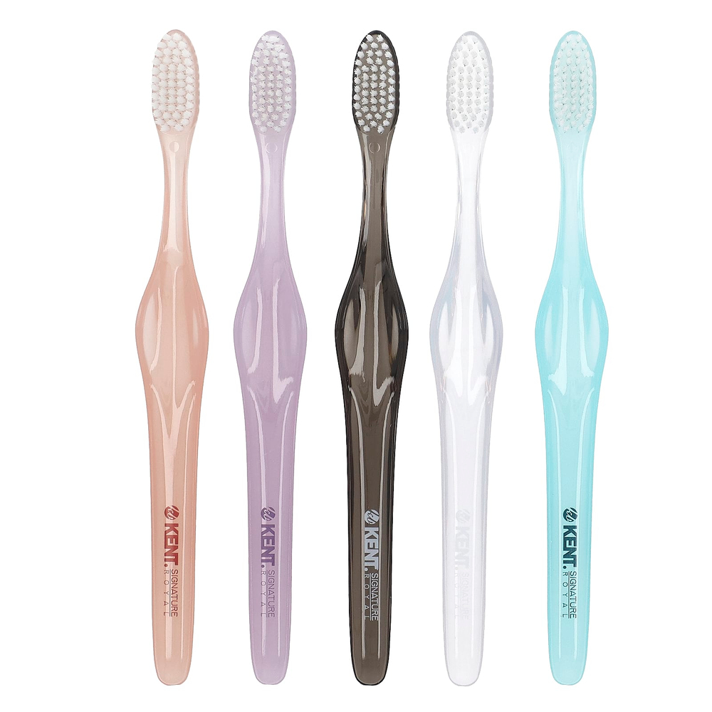 Kent, Signature Royal, White Series, ультрамягкая зубная щетка, 5 упаковок