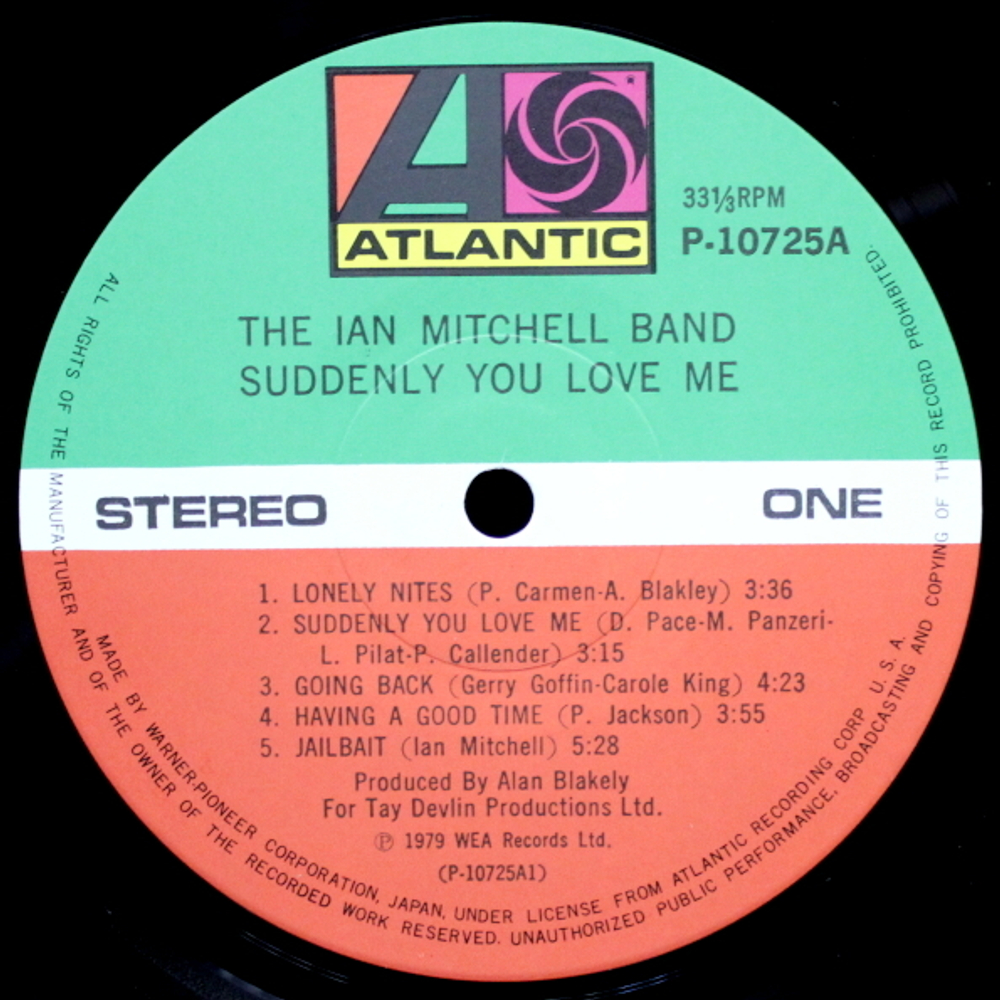 Ian Mitchell Band / Suddenly You Love Me (LP)