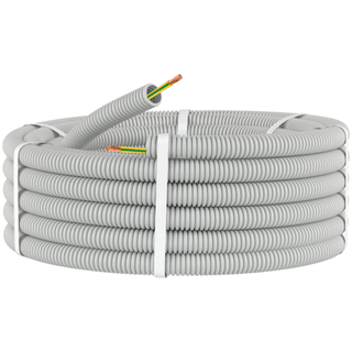 Провод силовой ПуГВнг(А)-LS, 1х2,5мм² ГОСТ в ПВХ гофре, 20мм, 100м