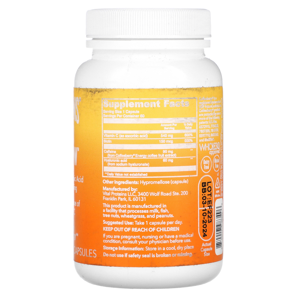 Vital Proteins, Morning Get Up & Glow, 60 капсул