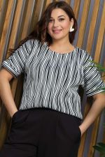 Блуза Альхена (черно-белая) Б13317-3М LT Collection