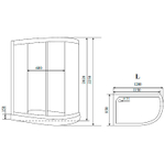 Душевая кабина Timo Standart 120х85 T-5502L без гидромассажа
