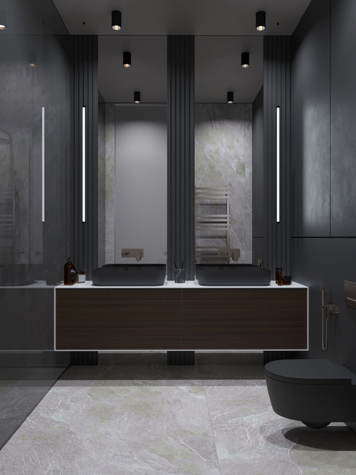 Armadi Art MINIMAL 200 Фасад шпон+ 6mm WHITE ACRILIC 2 ящика