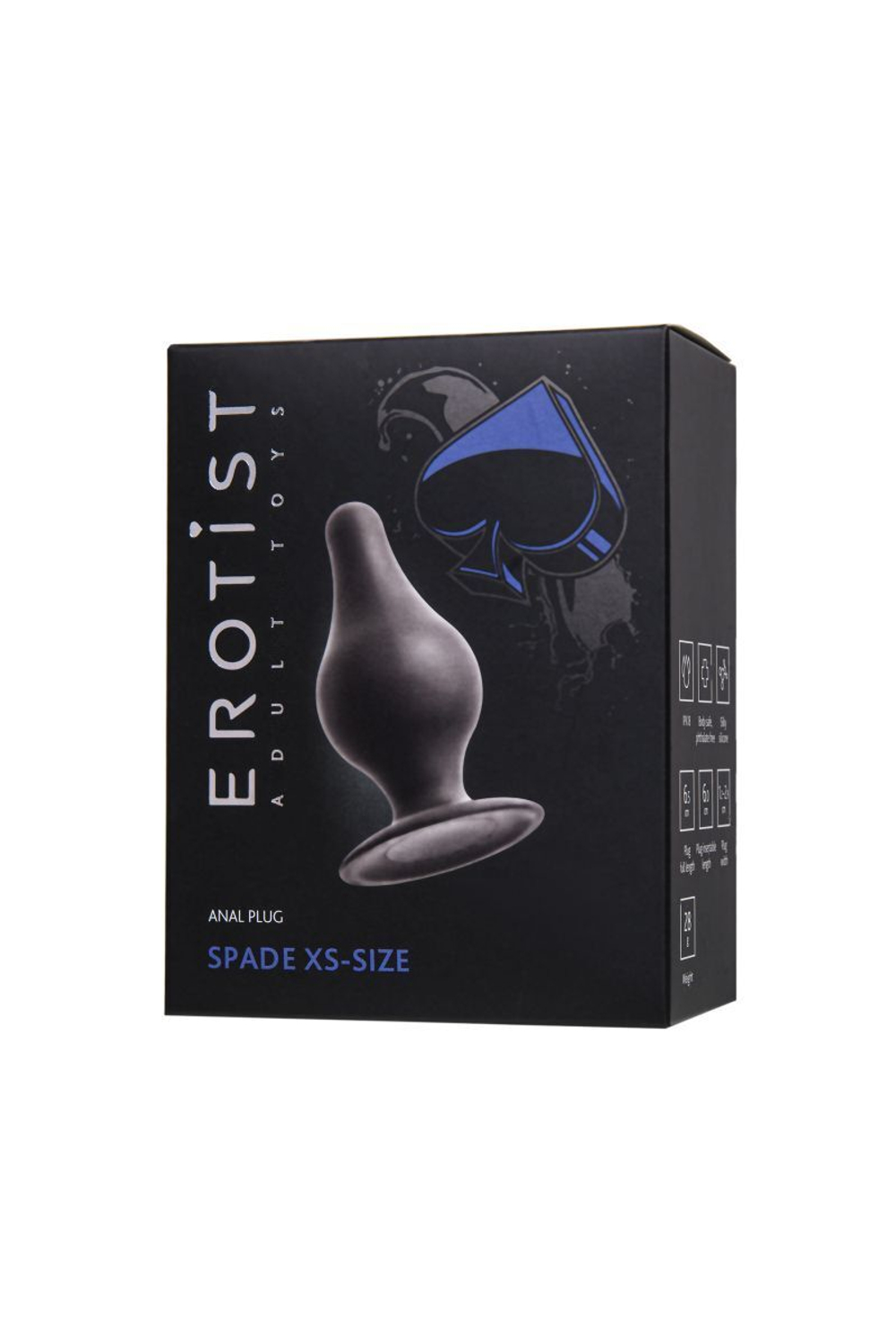 Черная анальная втулка Spade XS - 6,5 см. (Цвет: черный)