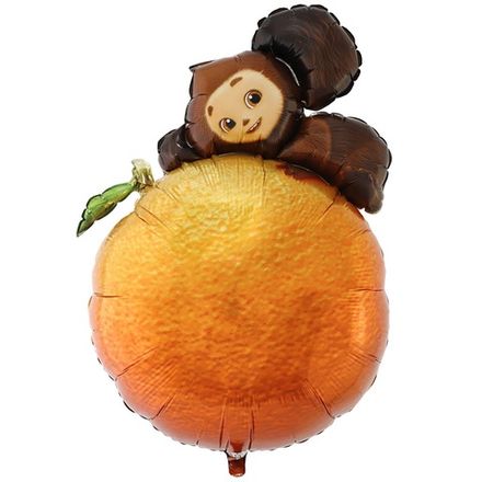 Фигурный шар "Чебурашка на апельсине"