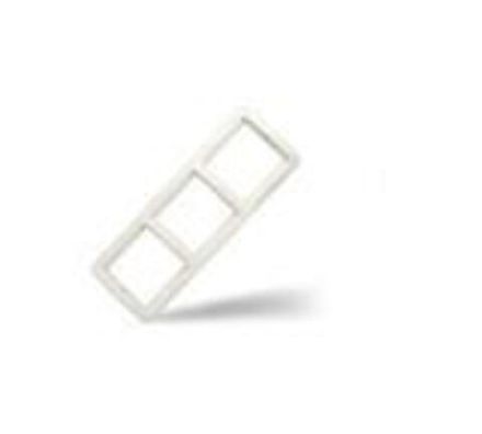 Рамка трехместная горизонтальная "UNIVersal" серия "Валери", "слоновая кость" (еврослот) (HU2126)