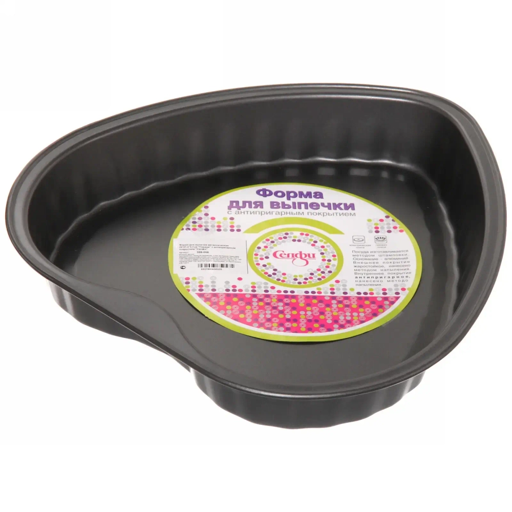 Форма для выпечки металлическая 26*27,5*3,7см «Сердце» с антипригарным покрытием «Селфи»