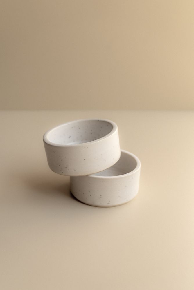 Соусник белый в крапинку ЛЁН / Fonar Ceramics