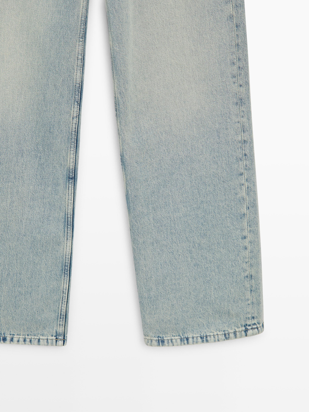 Massimo Dutti Джинсы с высокой талией и широкими штанинами, синий