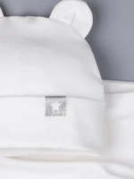 Шапка с ушками осенняя и снуд для детей