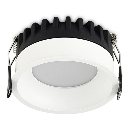 Светильник встраиваемый CRATER, 10W, 744Lm, 2700-3000-4000K, D81, 5хH39мм, IP44, белый