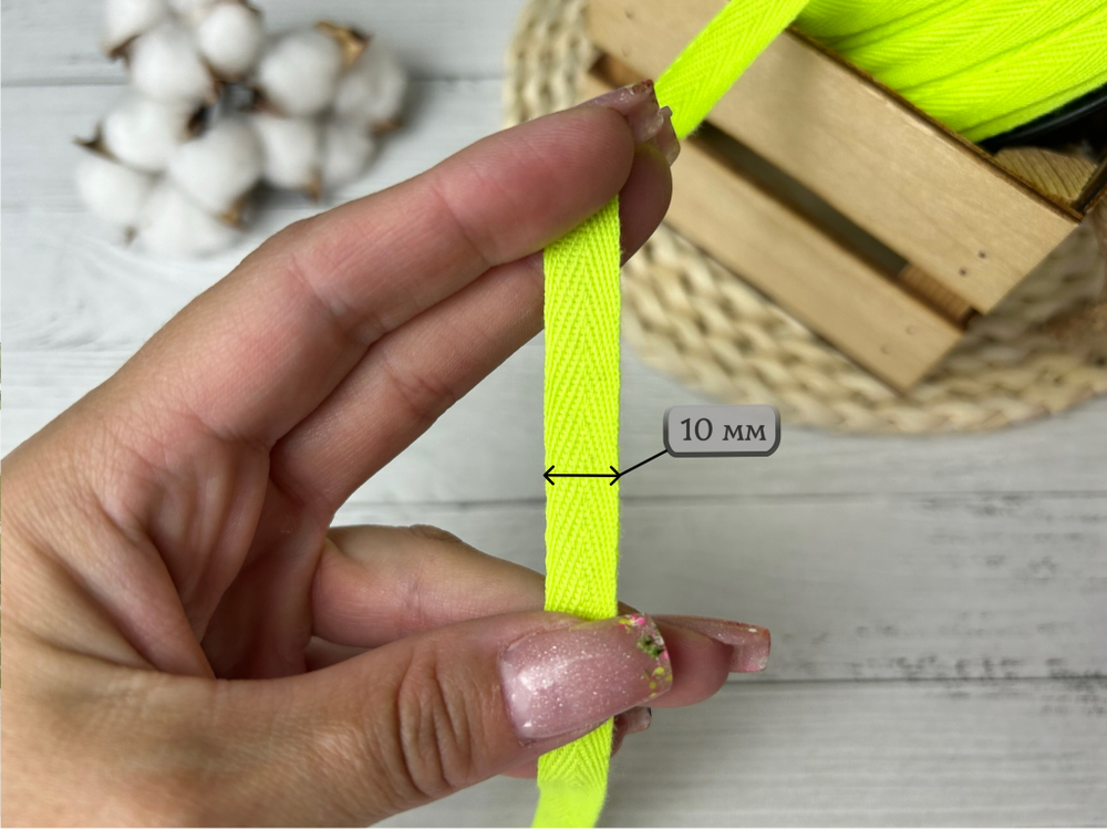 Киперка ПЭ 10мм желтый неон