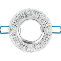 Светильник встраиваемый cо светодиодной подсветкой ЭРА DK LD1 WH под лампу MR16 GU5.3 прозрачный