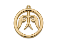 Подвеска круглая "Птица" 27,5мм