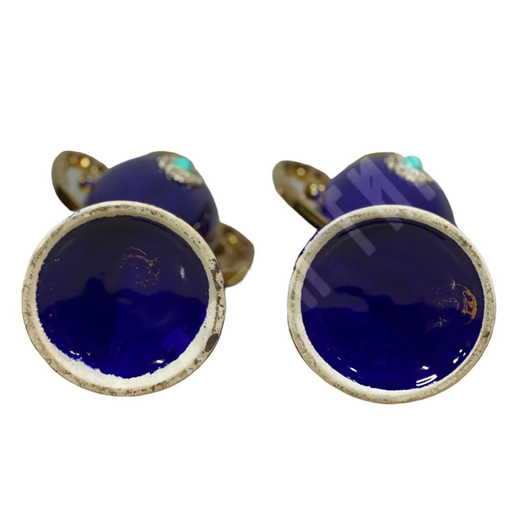 Пара амфор. Фарфор, бирюза, золото. Европа. ХХ в.