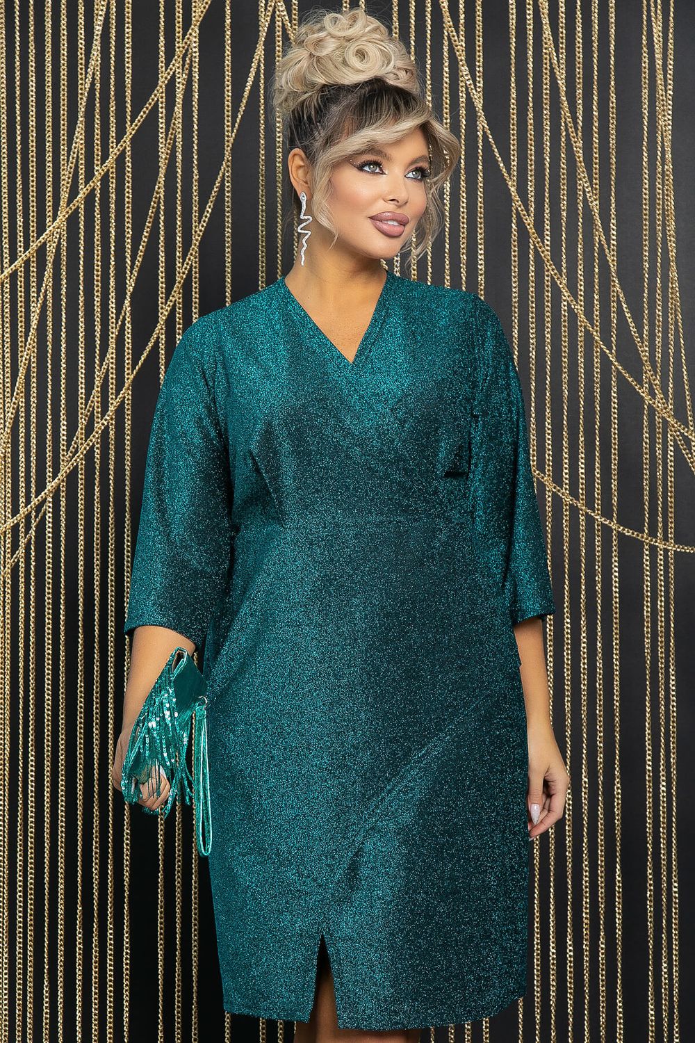 Платье Беатрис (мерцающая бирюза) П11847 LT Collection