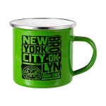 Кружка эмалированная Зеленая для сублимации в инд. упаковке ПРЕМИУМ