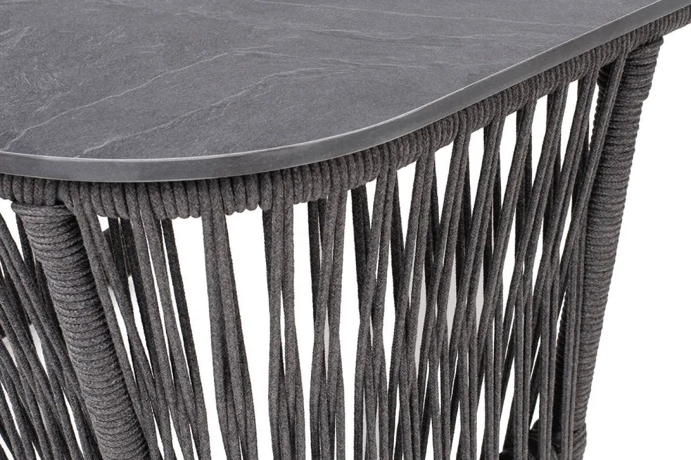 "Лугано" журнальный стол 76х76 H55 см из HPL, цвет "серый гранит"