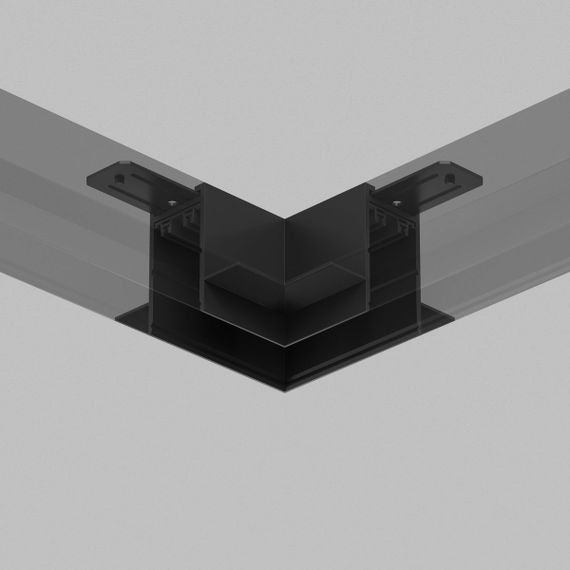 Коннектор L-образный потолок-потолок Denkirs Smart Hide TR2112-BK