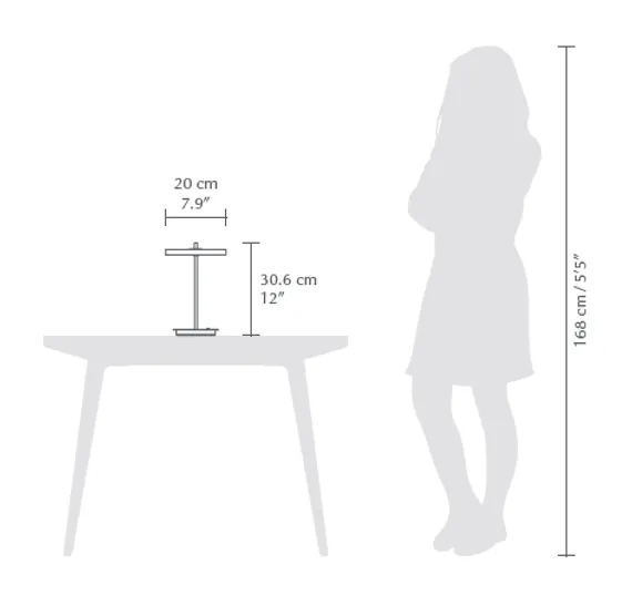 Настольная лампа Umage Asteria Move, Ø20х30,6 см, жемчужно-белый/латунь