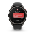 Garmin Fenix 8 Pro — 47 мм AMOLED Sapphire Carbon Gray DLC Titanium Black / Pebble Gray