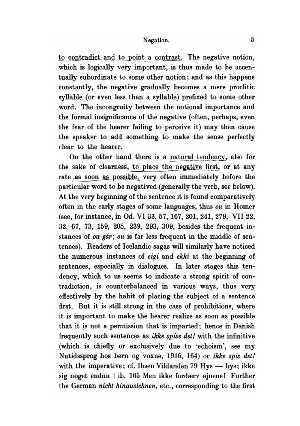 Negation in English and other languages | Jespersen Otto