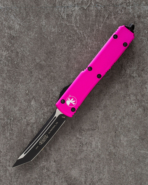 Автоматический складной нож Microtech Ultratech T/E Pink Aluminum Body 123-1PK (розовый)