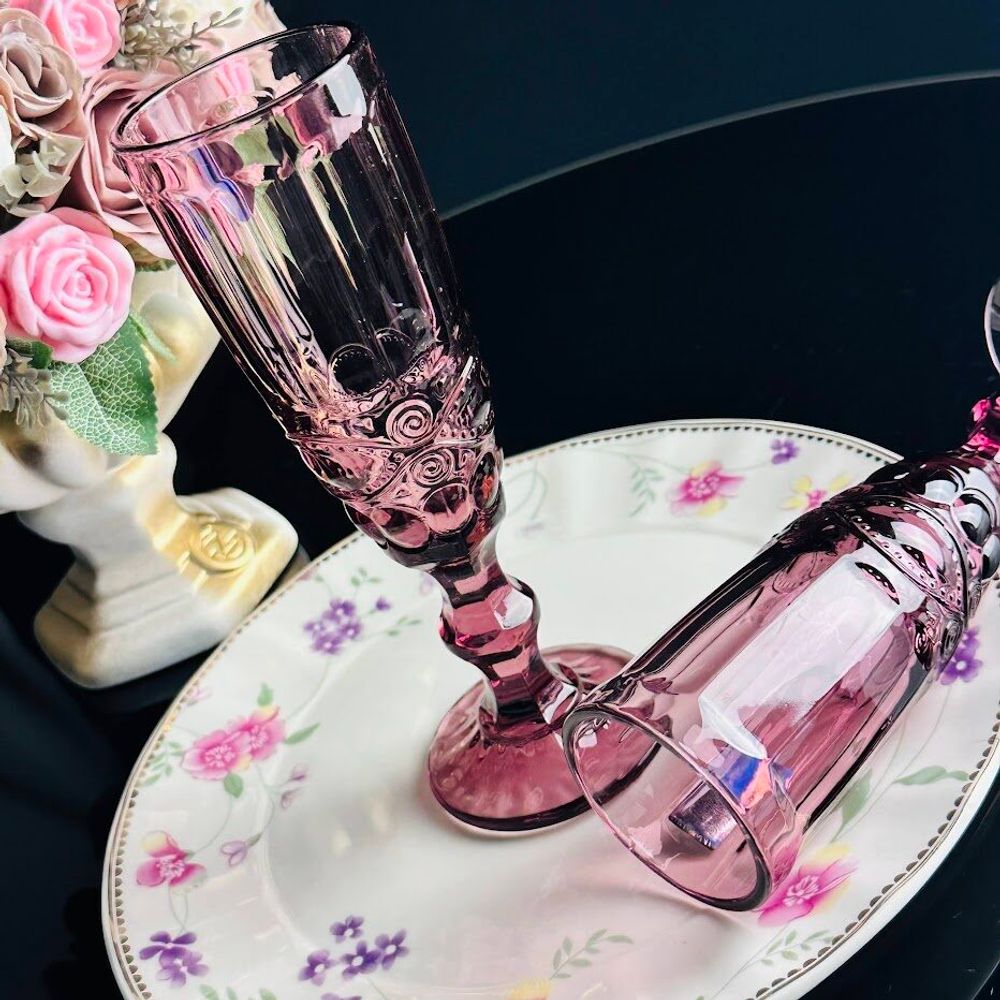 Lenardi 588-442 Набор из 6 фужеров 170 мл в под.уп.(х4) Розовый