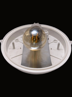 Светильник для гаража термостойкий Е 27 с защитной сеткой, влагозащищённый IP54, 60 Вт, 220 В, патрон керамический