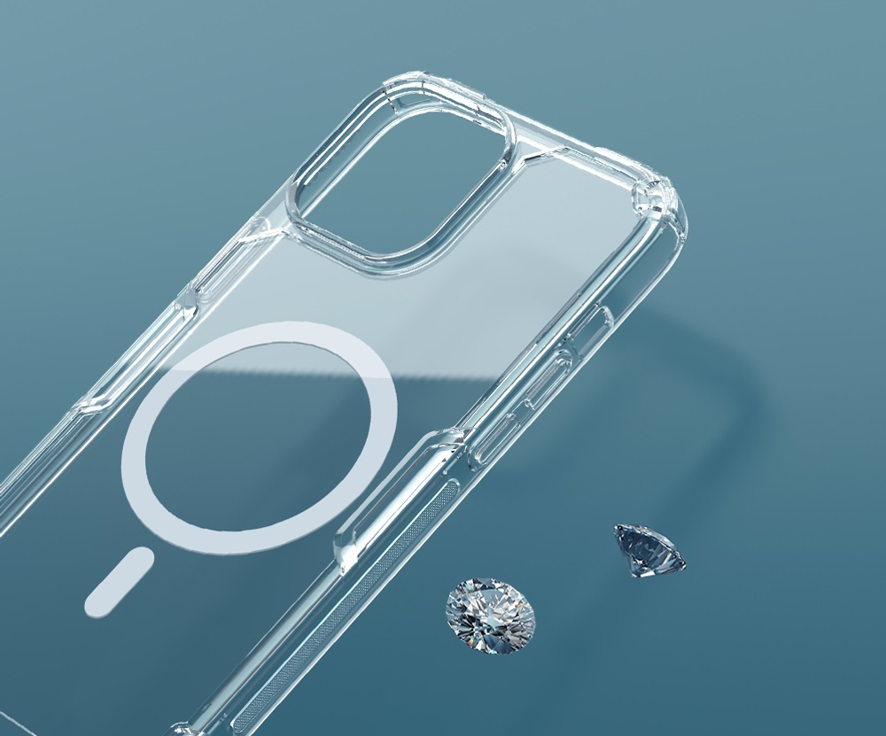 Чехол прозрачный с поддержкой MagSafe для iPhone 14 Pro Max, Nillkin серия Nature TPU Pro Magnetic Case