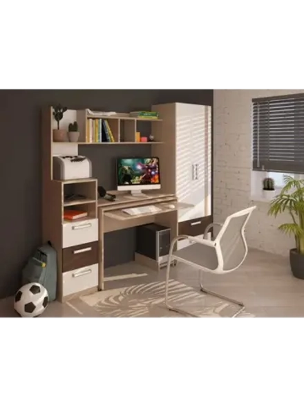 Стол компьютерный Белый 195х43х180 см