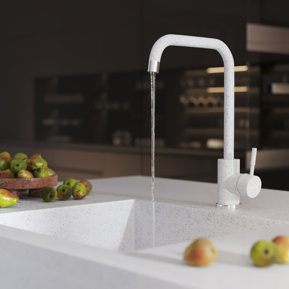 Смеситель для кухни 35к MIXLINE ML-GS12 (310) серый высок. излив