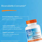 Doctor's Best, Curcumin Phytosome™, фитосомы куркумина, 60 растительных капсул (500 мг в 1 капсуле)