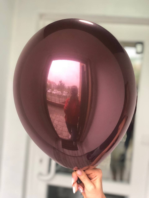 Воздушный шар двойной/глубокий/даблстафф бордовый ПАЛИТРА №4188