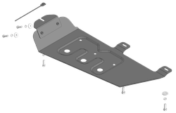 Защита раздаточной коробки (2 мм, сталь) для Tank 300 2021-, Tank 500 2021- Motodor.73107