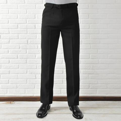 Брюки "Классика", черные, школьные 12 лет, р.160/42 (ВАЙТ КОТТОН)