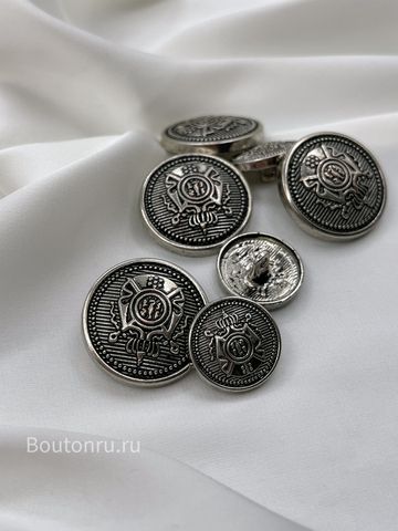 Пуговицы Герб11 серебро с чернением