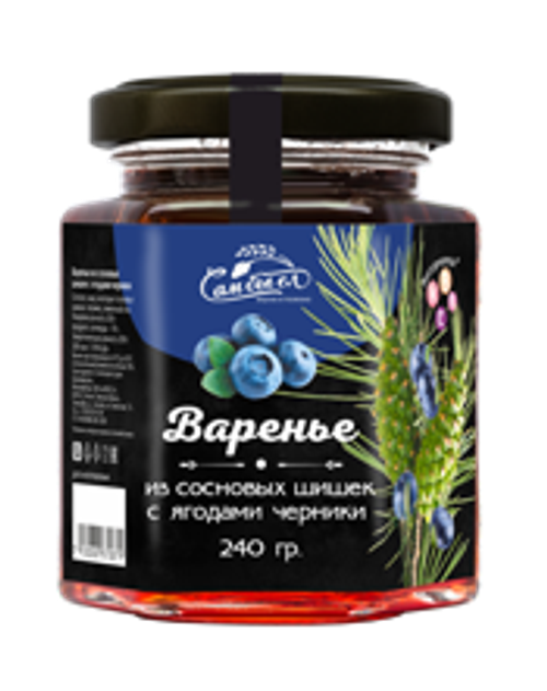 Варенье из сосновой шишки с ягодами черники 240 г Сам бы ел