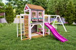 Детский домик с качелями "Прованс - спорт плюс"