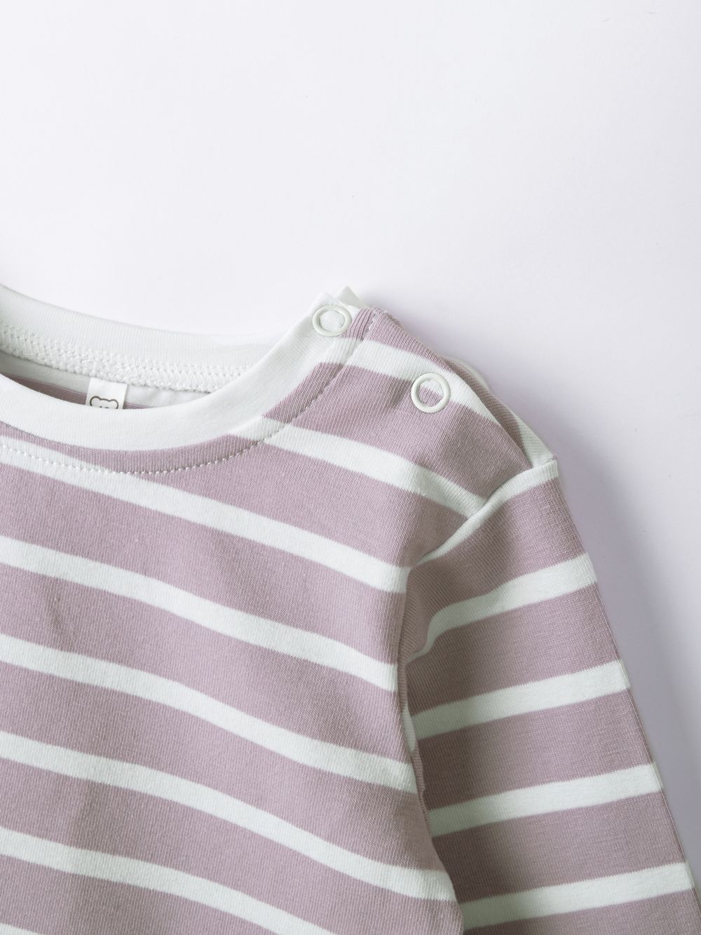 Лонгслив "Полоска Пепельная роза" 0+