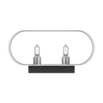 808620 Светильник настенный MURO 2х40W G9 ХРОМ/БЕЛЫЙ